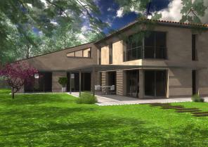 CREATION VILLA CONTEMPORAINE PROVENCALE EN SITE PROTEGE (30) 01