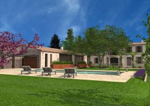 Rénovation et extension d’un mas - Vue extérieure 01