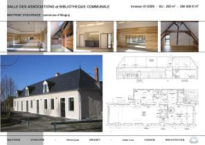 Réhabilitation d'une salle des associations et d'une bibliothèque, Allogny (18)