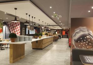 Vue des restaurants