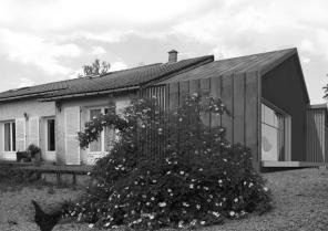 Extension maison de ville - bois et zinc