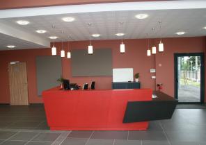 Hall d'entrée du centre de formation
