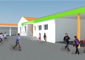 extension sur le nouveau terrain