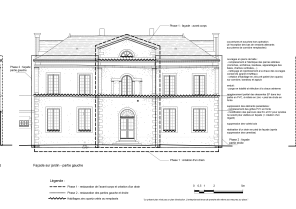 Façade sur jardin - localisation des interventions
