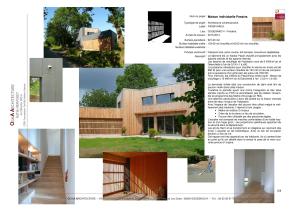 Habitat : Maison individuelle Passive.