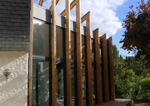 Extension bois - Vue façade Ouest