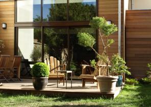 Façade jardin - bardage Red Cedar