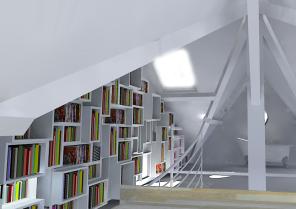 Vue sur la bibliothèque 