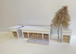 la maquette d'étude au 1/100
