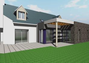 extension sur façade jardin