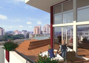 Penthouse au dernier étage de l'immeuble R+9 de haut standing