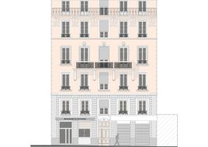 Immeuble Doyenné - plan de façade sur avenue du Doyenné