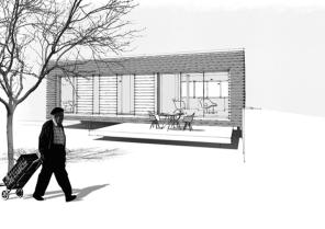 MAISON SUR PILOTIS BARDAGE METALLIQUE