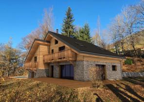 MAISON DE MONTAGNE OSSATURE BOIS / BÉTON
