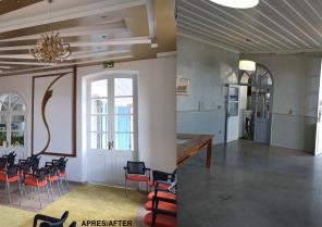 Avant après de la salle de mariage