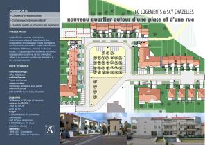 Plan d'ensemble pour 60 logements individuels et collectifs, conçu à partir du c