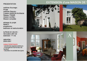 Rénovation et extension d'une maison de ville