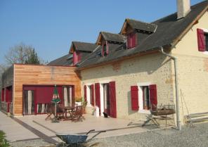 APRES : Façade côté jardin au Sud