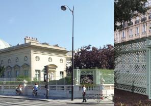 Vue d'ensemble projet et détail du treillage exécuté