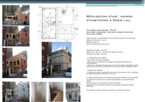 Réalisation d'une  maison d’habitation à Paris (16e)