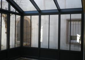 Jardin d'hiver fenêtres style atelier