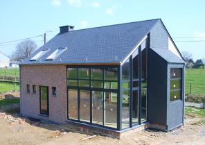 Vue arrière de la baie vitrée