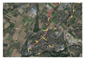 prolongation Tram 15 : tunnel de 1600 m : Proposition du nouveau cheminement du 