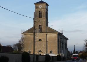 Vue sur le clocher restauré