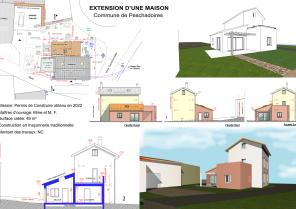 EXTENSION D'UNE MAISON a PESCHADOIRES