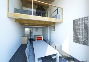 Vue de l'espace repas : La réorganisation des volumes permet à l'espace de de vi