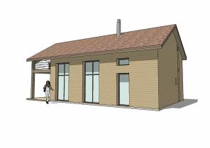 Perspective - Façade Sud et façade Est