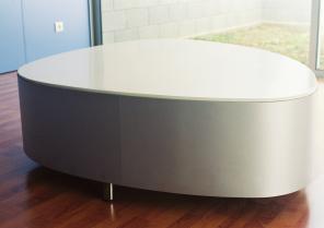 Table basse 1991-1998 - Aluminium et résine