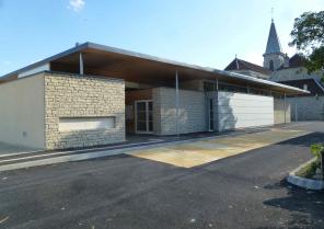 Vue générale sur entrée périscolaire Façade Nord Ouest
