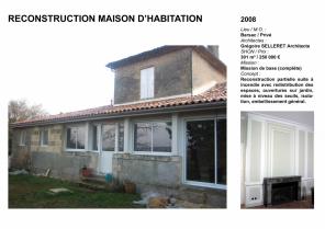 Restauration habitation suite à un incendie