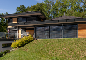 Maison bois bioclimatique Bonnes-sur-Menoge _ Façade Sud