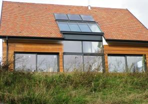 maison BBC, bioclimatique, construction neuve, ossature bois 