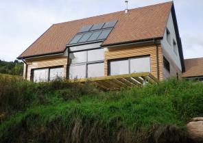 maison BBC, bioclimatique, construction neuve, ossature bois 