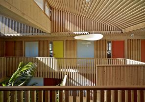 Construction de la nouvelle agence de l'ONF au parc des collines à Mulhouse