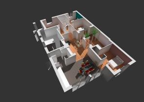 Aménagement intérieur avec patio