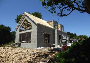 Vue sur le pignon sud-ouest / Chantier