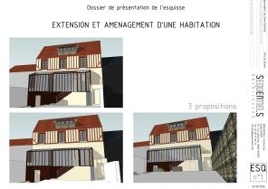 Extension d'une habitation à Rouen - Perspectives d'ambiance