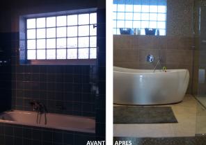 Salle de bain avant / après