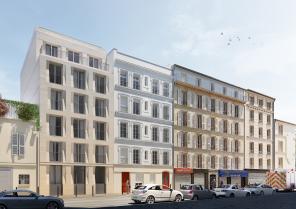 Insertion du bâti au tissu parisien faubourien - Façade en pierre porteuse struc