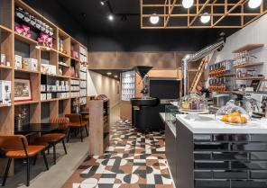 Concept store d'une boutique de torréfaction - chocolaterie
