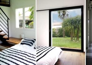 La chambre est déplacée pour donner sur le jardin.