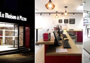 La nouvelle vitrine, le comptoir et l'espace d'attente.
