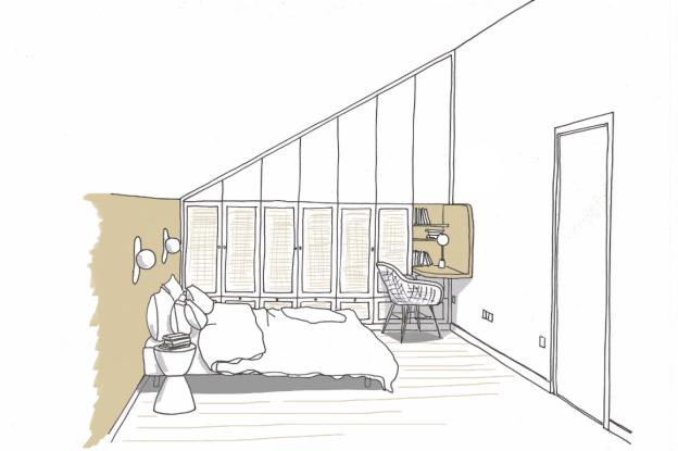 croquis meubles sur mesure chambre des parents