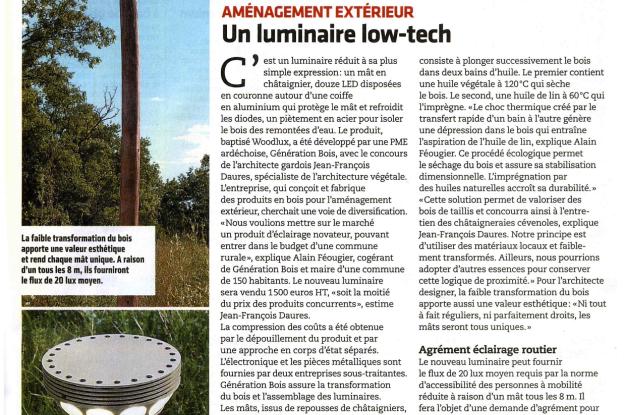 Le Moniteur - Un luminaire "low tech"