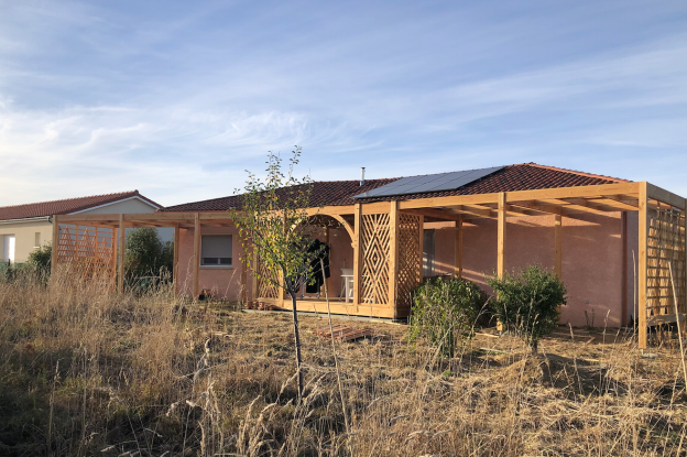 Pergolas réalisée - plantations prévues cet hiver
