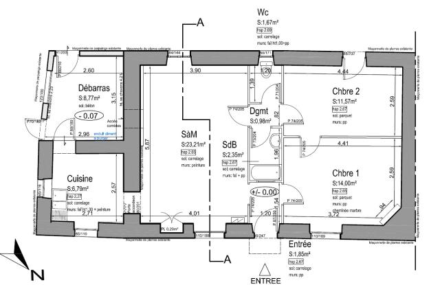 Plan état des lieux avant travaux